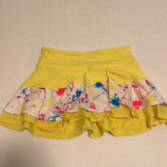 Girls yellow blue and purple skirt with layers - Picture 1 of 1